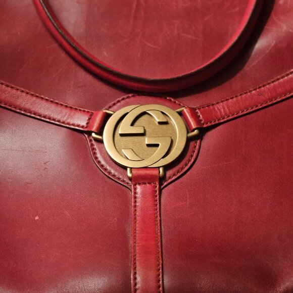 Gucci Vintage Red Leather Bag - Picture 2 of 7
